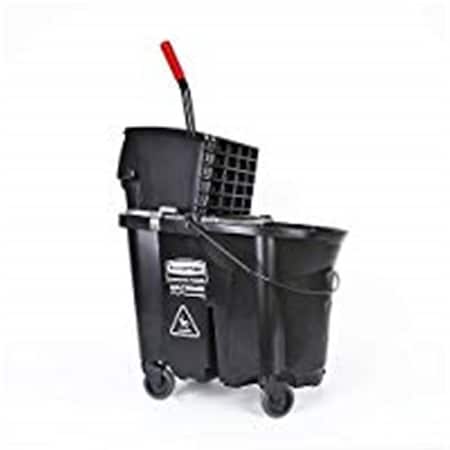 Vortex 35 gal Side Press Mop Bucket & Wringer Bucket Black VO1415576